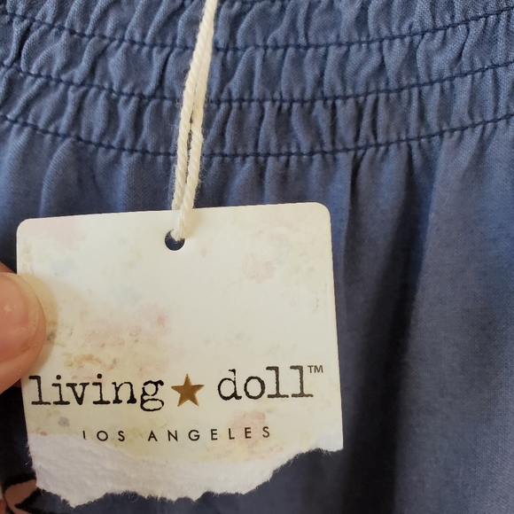 Living Doll/ Floral Print Peasant Top - Picture 4 of 8